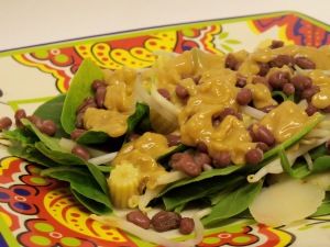 Adzuki Bean Salad with Peanut Butter Dressing